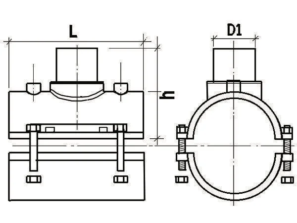 Изображение Седелка электросварная SAB 315 х 32 ПЭ100 SDR11 PN16