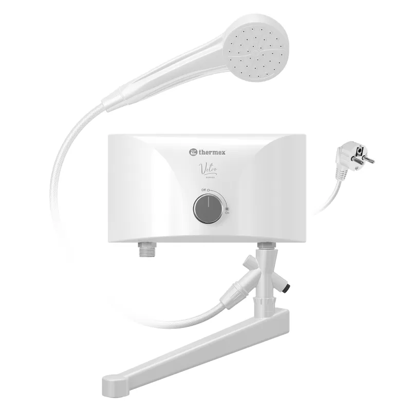 Изображение Водонагреватель электрический проточный Thermex Vetro 3500 combi (3,5 кВт)