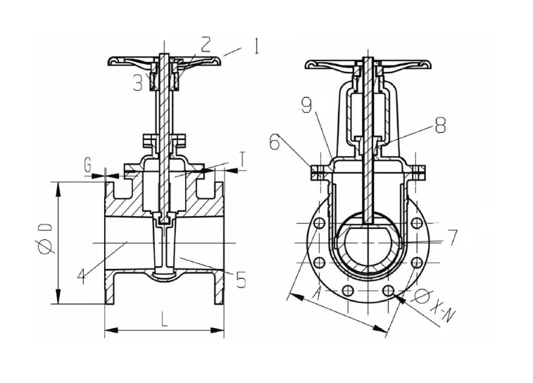 Задвижка чугунная фланцевая 30ч6бр Ду 80 Ру 16