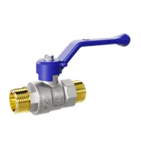 Кран шаровой латунный кислородный LD Pride Oxygen Ду 20 (3/4") Ру 40 НР - НР рычаг