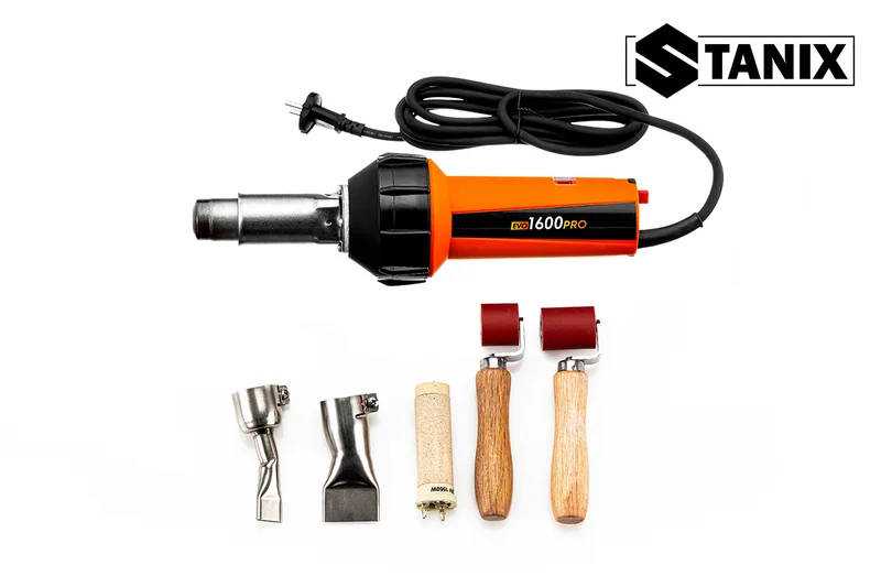 Изображение Сварочный фен Stanix Evo 1600 Pro комплект для сварки внахлест