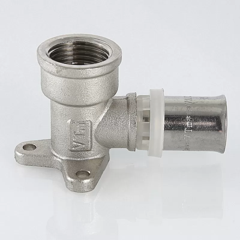 Изображение Пресс угольник водорозетка с креплением Valtec 16 мм х 1/2"