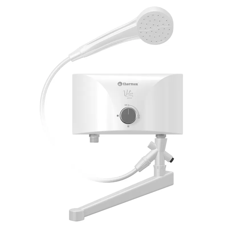 Изображение Водонагреватель электрический проточный Thermex Vetro 5500 shower (5,5 кВт)