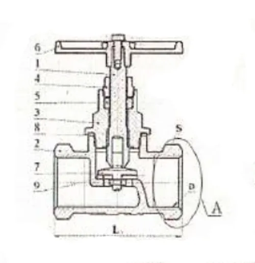Вентиль латунный муфтовый 15б1п Ду 32 мм (1.1/4 дюйма) Ру 16